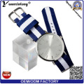 Yxl-631 2016 moda relógio de quartzo chinês Movimento Sunray Dial Face Nylon pulseira Watch